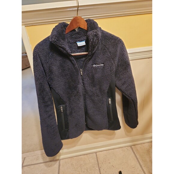Columbia Women's Black Fleece Full-Zip Jacket Size M - Picture 1 of 7